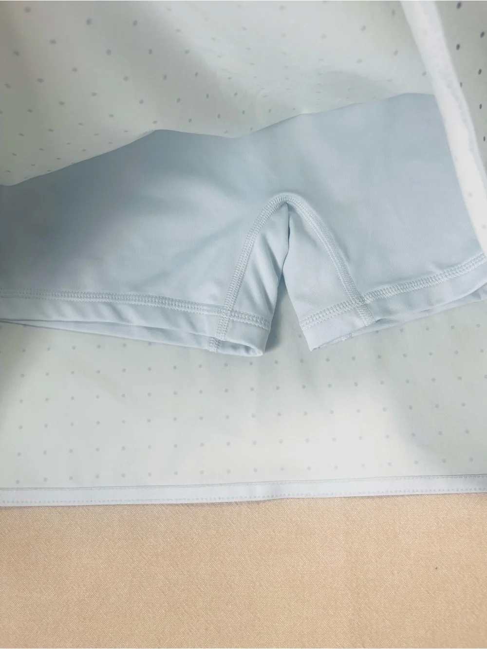 Nike White Tennis Skort with Gray Micro Dot Print